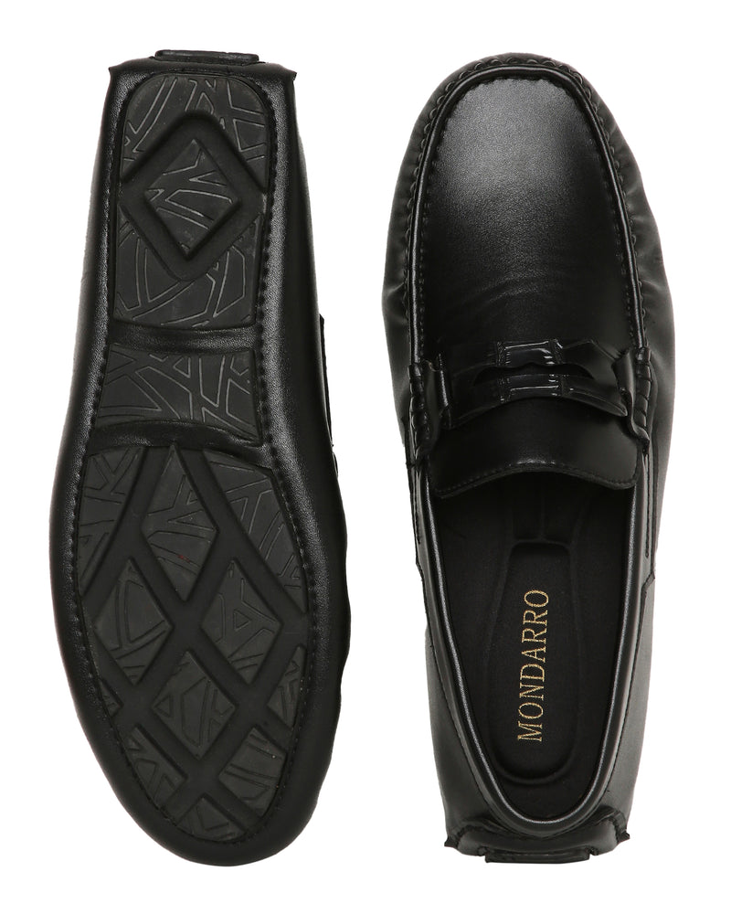 Ortega croc penny driving shoe- BLACK