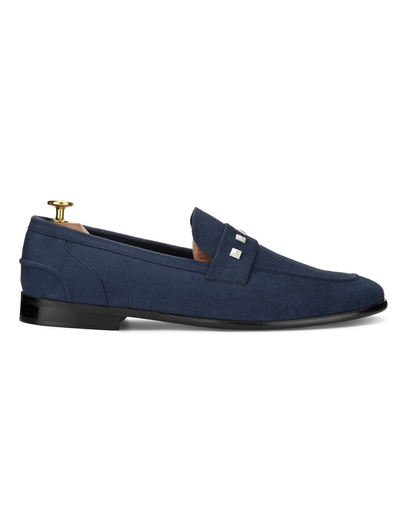 Franssen Studded Loafers - BLUE