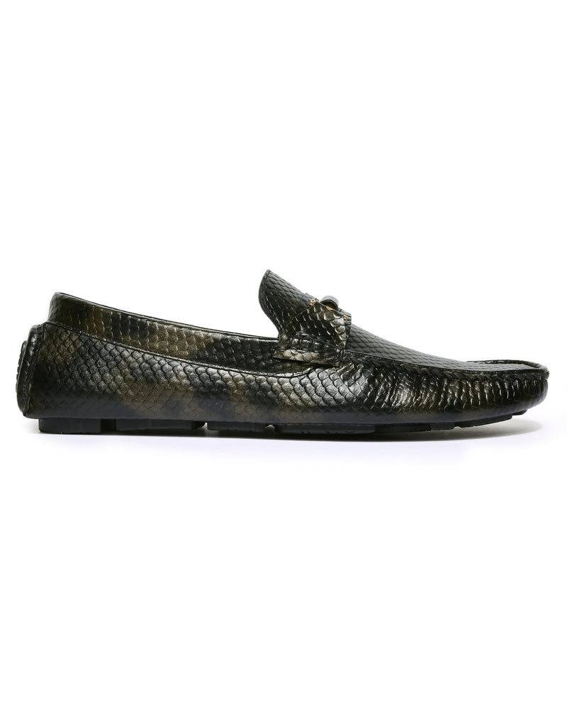Argento snakeskin Driving Shoes