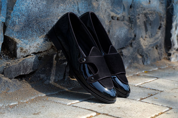 Mateo Patent Loafers - BLACK