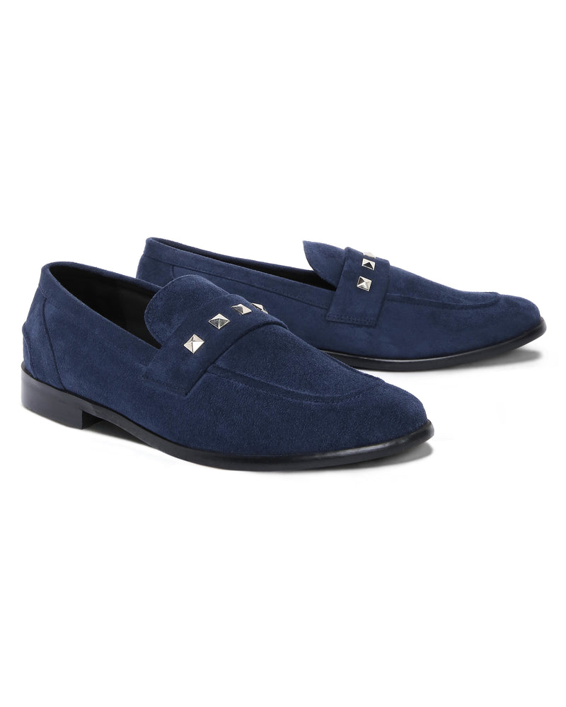 Franssen Studded Loafers - BLUE